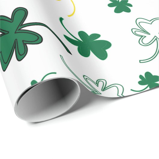 Shamrock St. Patrick's Day Cadeaupapier (Rol Hoek)