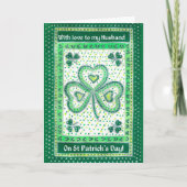 Shamrock St Patrick's Day Card voor een echtgenoot Kaart (Voorkant)
