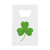 Shamrock St. Patrick's Day Creditkaart Flessenopener (Voorkant)