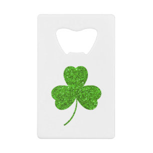 Shamrock St. Patrick's Day Creditkaart Flessenopener