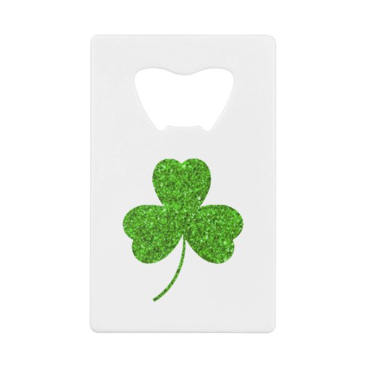 Shamrock St. Patrick's Day Creditkaart Flessenopener (Voorkant)