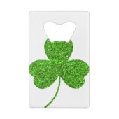 Shamrock St. Patrick's Day Creditkaart Flessenopener (Achterkant)