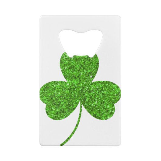 Shamrock St. Patrick's Day Creditkaart Flessenopener (Achterkant)