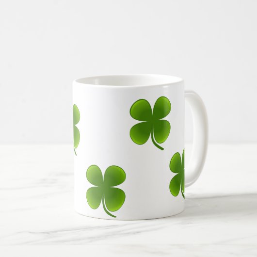 Shamrock St. Patrick's Day Cup (Mok) Koffiemok (Voorkant rechts)