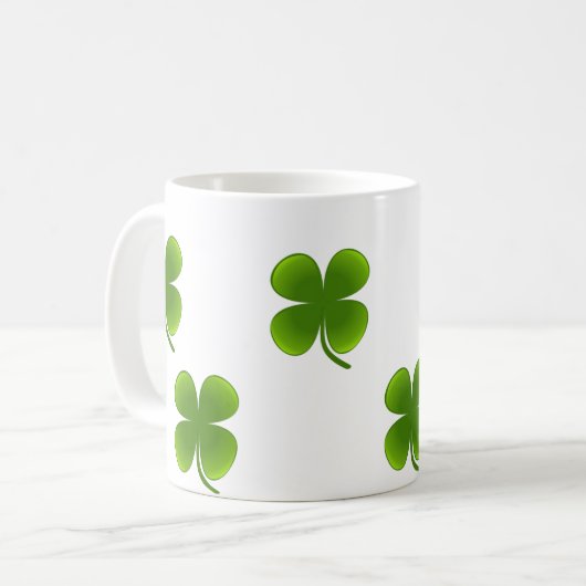 Shamrock St. Patrick's Day Cup (Mok) Koffiemok (Voorkant links)