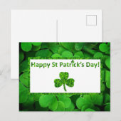Shamrock St Patrick's Day Feestdagenkaart (Voorkant / Achterkant)