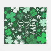 Shamrock St. Patrick's Day Fleece Deken (Voorkant (Horizontaal))