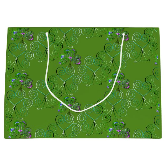 Shamrock St. Patrick's Day Gift Bag Groot Cadeauzakje (Voorkant)