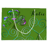 Shamrock St. Patrick's Day Gift Bag Groot Cadeauzakje (Achterkant)