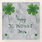Shamrock St. Patrick's Day Glazen Onderzetter (Voorkant)