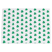 Shamrock St. Patrick's Day groen wit patroon Groot Cadeauzakje (Voorkant)