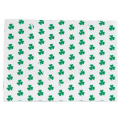 Shamrock St. Patrick's Day groen wit patroon Groot Cadeauzakje (Achterkant)