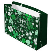 Shamrock St. Patrick's Day Groot Cadeauzakje (Achterkant Gekanteld)