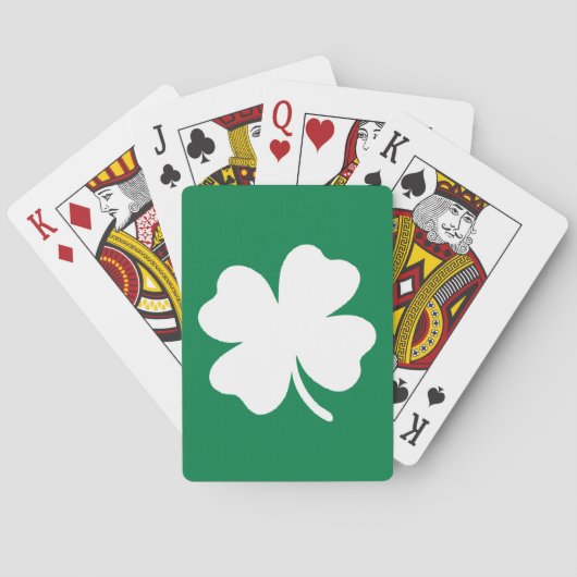 Shamrock St Patricks Day Ierland Speelkaarten (Achterkant)
