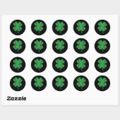 Shamrock St Patricks Day Ierse Verkoop Liefhebber Ronde Sticker (Vel)