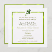  Shamrock St. Patrick's Day Invitation Kaart (Voorkant / Achterkant)