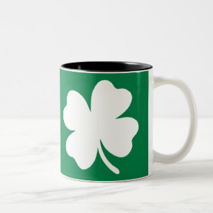 Shamrock St Patricks Day Ireland Tweekleurige Koffiemok
