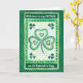 Shamrock St Patrick's Day Kaart voor moeder (Gele Bloem)