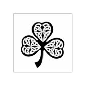 Shamrock St. Patrick's Day Keltische Knoop Houtblo Rubberstempel (Afrduk)