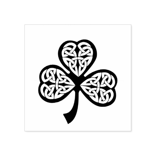 Shamrock St. Patrick's Day Keltische Knoop Houtblo Rubberstempel (Afrduk)