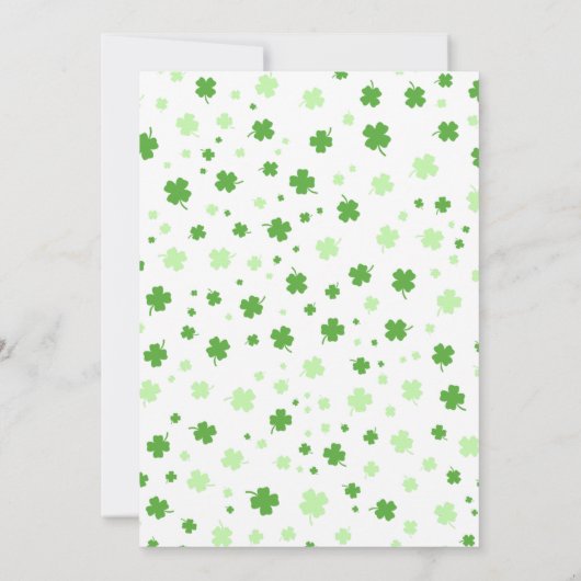 Shamrock St. Patrick's Day Lucky One 1e verjaardag Kaart (Achterkant)