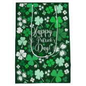 Shamrock St. Patrick's Day Medium Cadeauzakje (Achterkant)