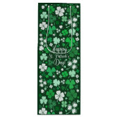 Shamrock St. Patrick's Day Medium Gift Bag Wijn Cadeautas (Voorkant)