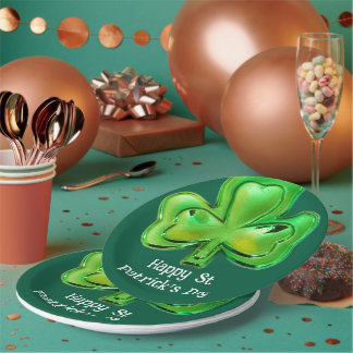 Shamrock St Patrick's Day Paper Plates  Papieren Bordje