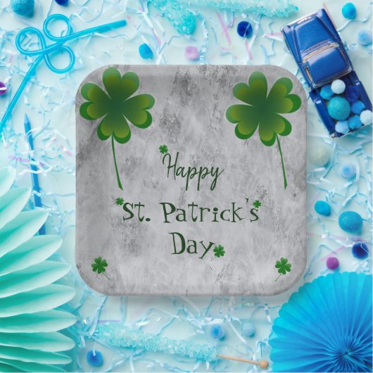 Shamrock St. Patrick's Day Papieren Bordje (Feest)