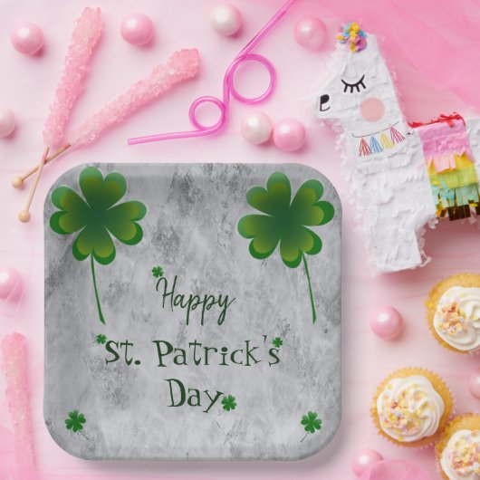 Shamrock St. Patrick's Day Papieren Bordje (Feest)