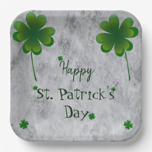 Shamrock St. Patrick's Day Papieren Bordje (Voorkant)