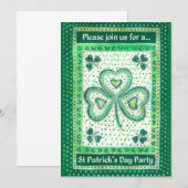 Shamrock St Patrick's Day Party Uitnodigingen (Voorkant / Achterkant)