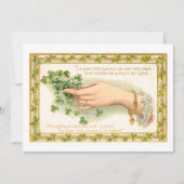  Shamrock St. Patrick's Day Poem Feestdagenkaart (Voorkant)