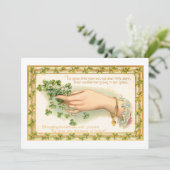  Shamrock St. Patrick's Day Poem Feestdagenkaart (Staand voorkant)