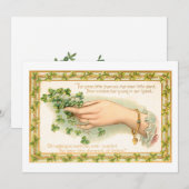  Shamrock St. Patrick's Day Poem Feestdagenkaart (Voorkant / Achterkant)