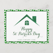 Shamrock St. Patricks Day Real Estate Green House Briefkaart (Voorkant)