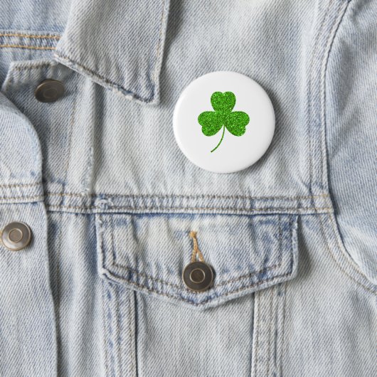 Shamrock St. Patrick's Day Ronde Button 5,7 Cm (In situ)