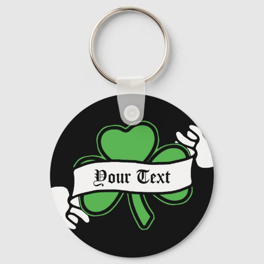 Shamrock St. Patrick's Day Sleutelhanger (Voorkant)