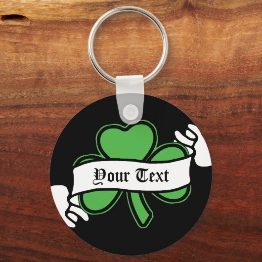 Shamrock St. Patrick's Day Sleutelhanger (Voorkant)