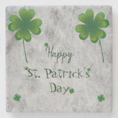 Shamrock St. Patrick's Day Stenen Onderzetter (Voorkant)