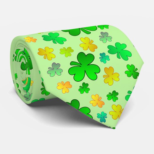 Shamrock St. Patrick's Day Stropdas (Opgerold)