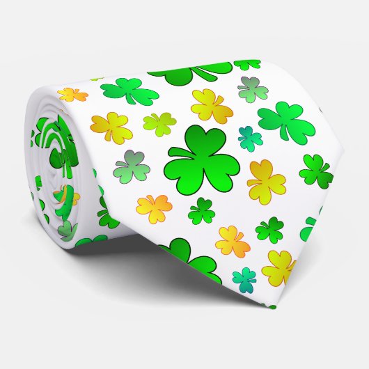 Shamrock St. Patrick's Day Stropdas (Opgerold)