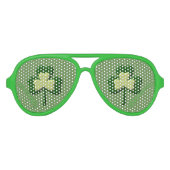 Shamrock St. Patrick's Day Sunbril Aviator Zonnebril (Voorkant)