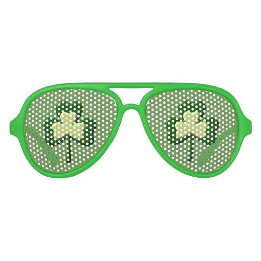 Shamrock St. Patrick's Day Sunbril Aviator Zonnebril (Voorkant)