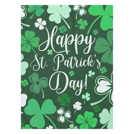 Shamrock St. Patrick's Day Tafelkleed (Voorkant)