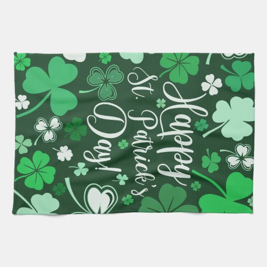 Shamrock St. Patrick's Day Theedoek (Horizontaal)