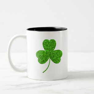 Shamrock St. Patrick's Day Tweekleurige Koffiemok
