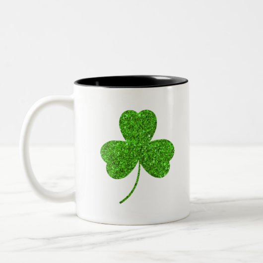 Shamrock St. Patrick's Day Tweekleurige Koffiemok (Links)