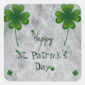 Shamrock St. Patrick's Day Vierkante Sticker (Voorkant)