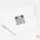 Shamrock St. Patrick's Day Vierkante Sticker (Envelop)